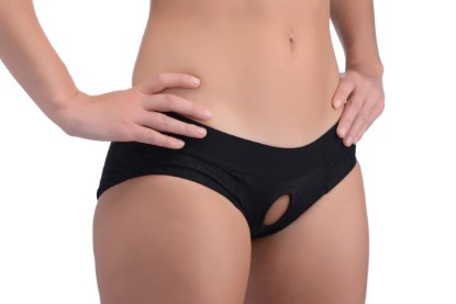 Picture of Lace Envy Black Crotchless Panty Harness - L-XL