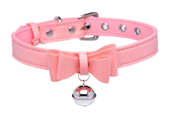 Picture of Sugar Kitty Cat Bell Collar - Pink/Silver