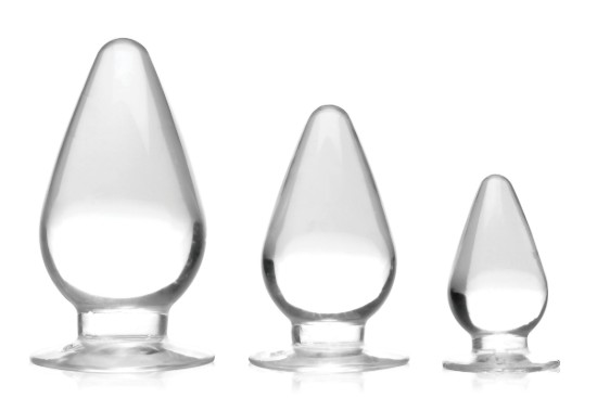Picture of Triple Cones 3 Piece Anal Plug Set - Clear