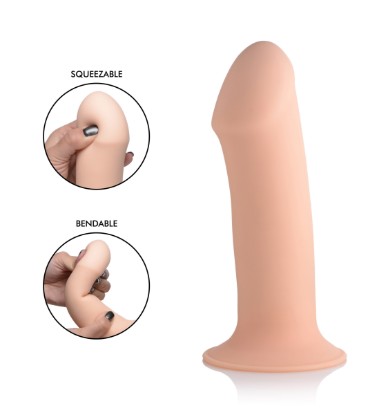 Picture of Squeezable Thick Phallic Dildo - Beige