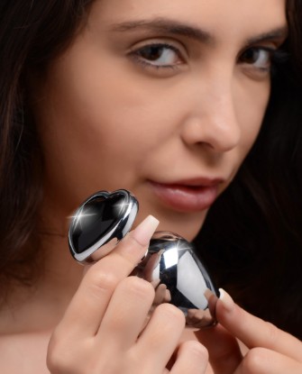 Picture of Black Heart Gem Anal Plug - Large