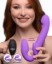 Picture of 10X Remote Control Ergo-Fit G-Pulse Inflatable and Vibrating Strapless Strap-on - Purple