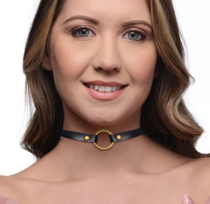 Picture of Posh Pet Gold Ring Slim Choker