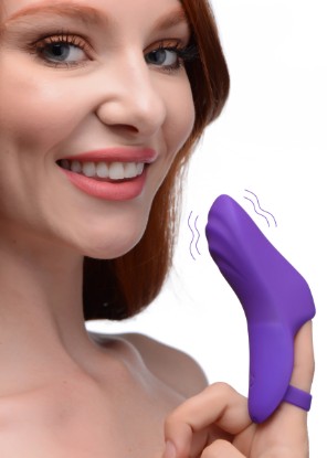 Picture of 7X Finger Bang Her Pro Silicone Vibrator - Purple