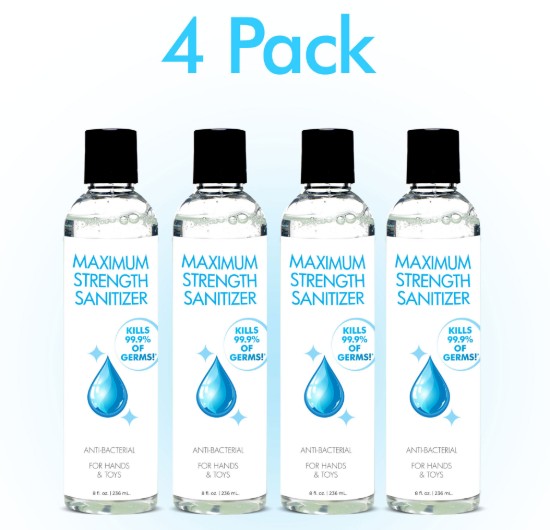 Picture of Anti-Bacterial Maximum Strength Hand Sanitizer 8oz 4-Pack