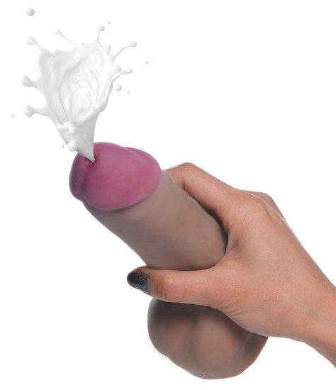 Picture of Dark Dual Density Squirting Dildo - 7 Inch