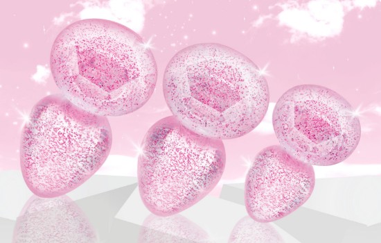 Picture of Glitter Gem Anal Plug Set - Pink