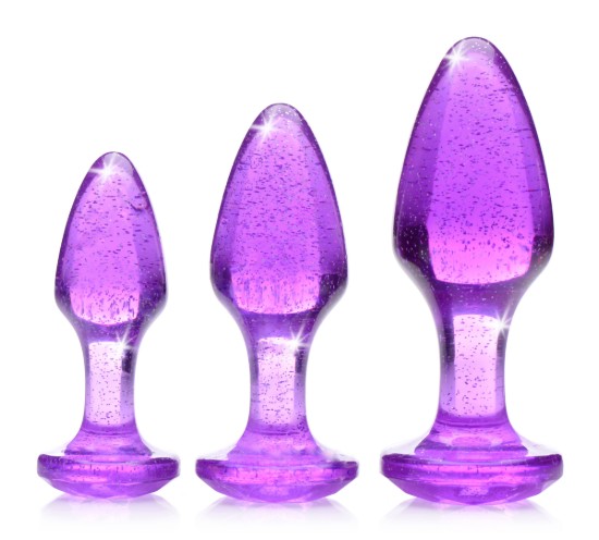 Picture of Glitter Gem Anal Plug Set - Purple