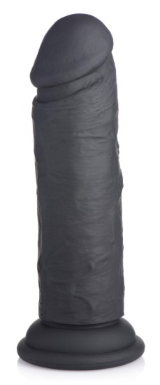 Picture of Power Player 28X Vibrating Silicone Dildo with Remote - Black