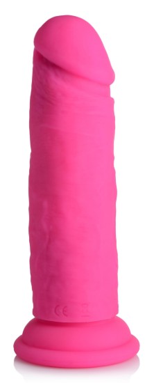 Picture of Power Player 28X Vibrating Silicone Dildo with Remote - Pink