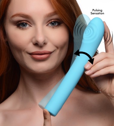 Picture of 5 Star 9X Pulsing G-spot Silicone Vibrator - Teal