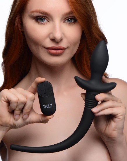 Picture of Remote Control Wagging and Vibrating Puppy Tail Anal Plug