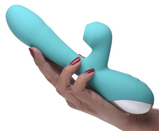 Picture of Shegasm 5 Star 7X Suction Come-Hither Silicone Rabbit - Teal