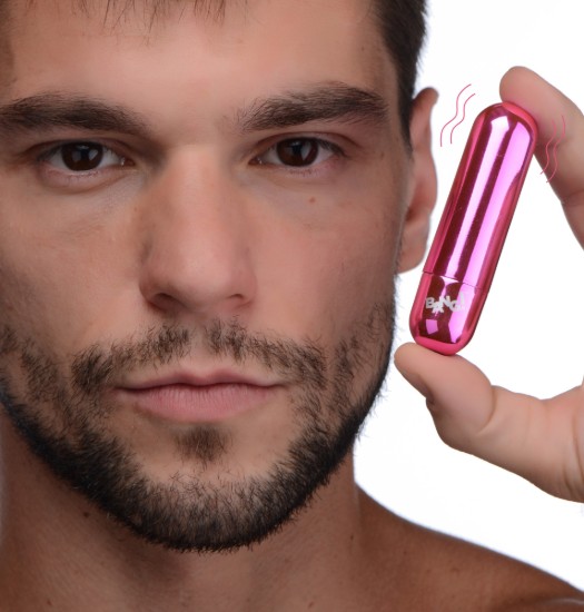 Picture of 10X Rechargeable Vibrating Metallic Bullet - Pink