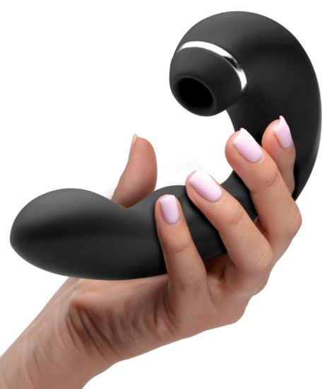 Picture of Shegasm 5 Star 10X Tapping G-Spot Silicone Vibrator with Suction - Black