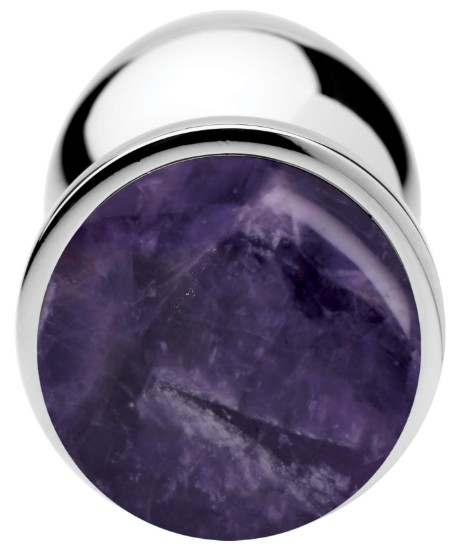 Picture of Genuine Amethyst Gemstone Anal Plug - Medium