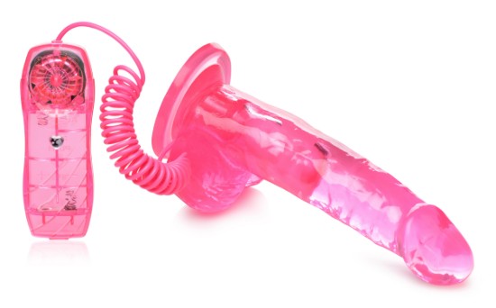 Picture of 7.5 Inch Suction Cup Vibrating Dildo - Pink