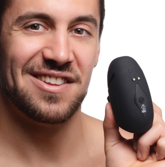 Picture of 8X Vibrating Silicone Penis Head Stimulator