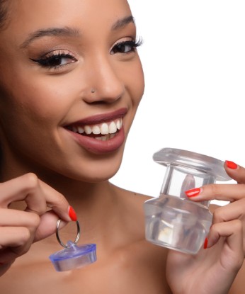 Picture of Ass Bung Clear Hollow Anal Dilator with Plug - Large