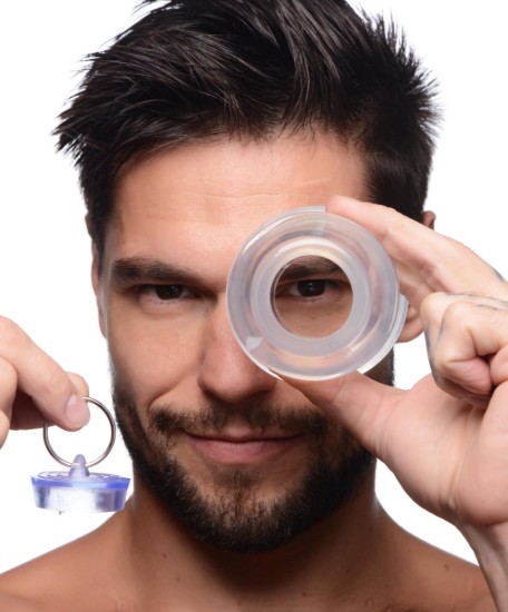 Picture of Ass Bung Clear Hollow Anal Dilator with Plug - Large