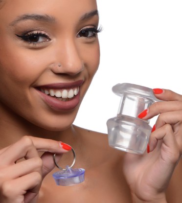 Picture of Ass Bung Clear Hollow Anal Dilator with Plug - Medium