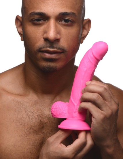Picture of 7.5 Inch Dildo with Balls - Pink