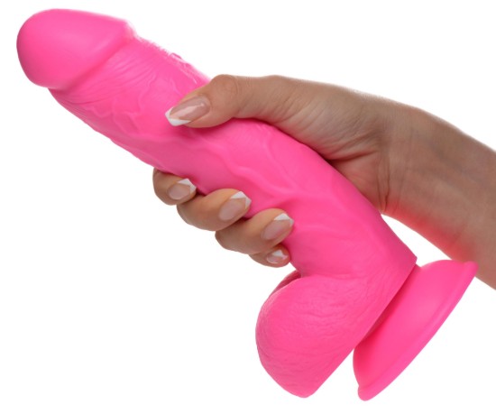 Picture of 8.25 Inch Dildo with Balls - Pink