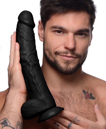 Picture of Hung Harry 11.75 Inch Dildo with Balls - Black