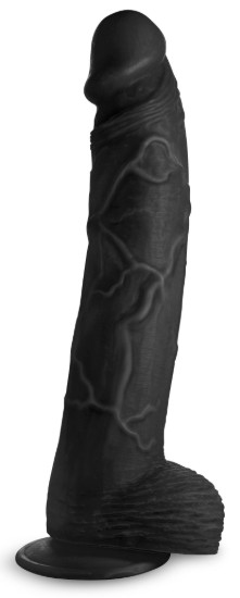 Picture of Hung Harry 11.75 Inch Dildo with Balls - Black