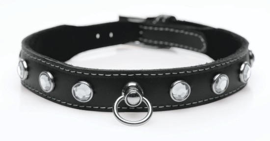 Picture of Bling Vixen Leather Choker with Rhinestones - Clear