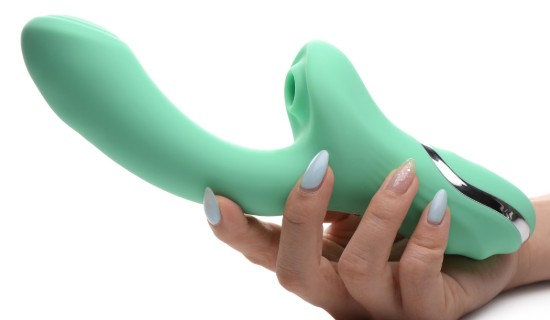 Picture of 10X Minty Air-Stim Silicone Rabbit Vibrator