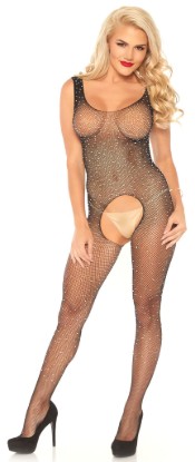 Picture of Crystalized Fishnet Tank Crotchless Bodystocking