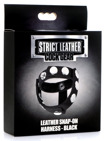 Picture of Leather Snap-on Cock Harness - Black
