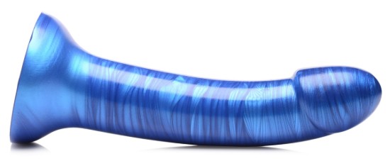 Picture of 7 Inch Metallic Silicone Dildo - Blue