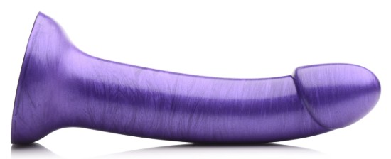 Picture of 7 Inch Metallic Silicone Dildo - Purple