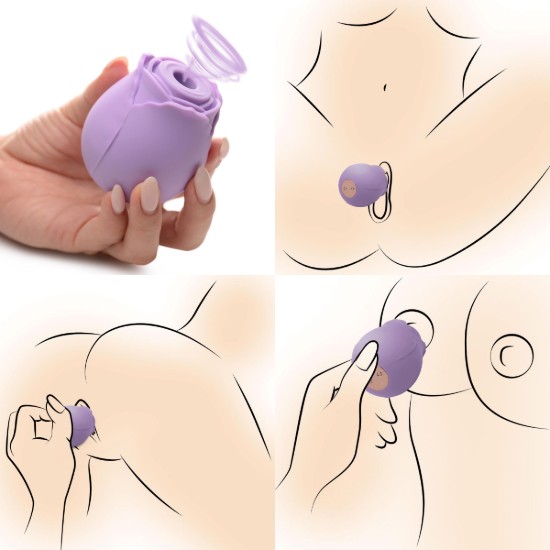 Picture of Bloomgasm Wild Rose 10X Suction Clit Stimulator - Purple