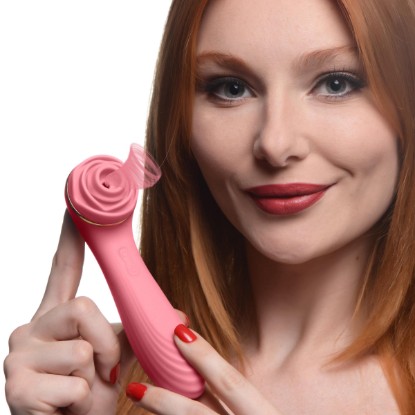 Picture of Passion Petals 10X Silicone Suction Rose Vibrator - Pink