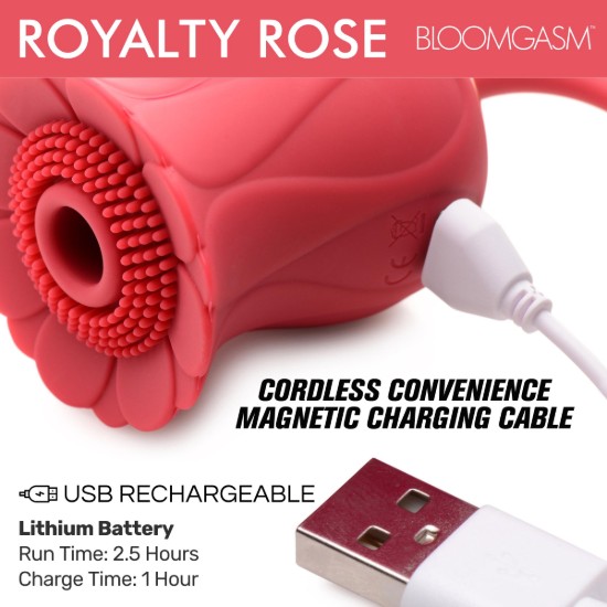 Picture of Royalty Rose Textured Suction Clit Stimulator