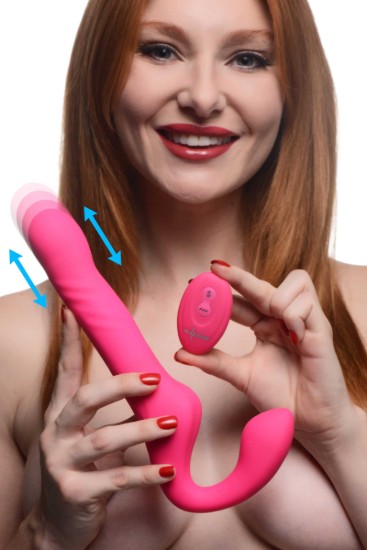 Picture of 30X Thrusting and Vibrating Strapless Strap-On With Remote Control
