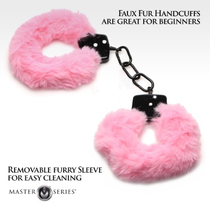 Picture of Cuffed in Fur Furry Handcuffs - Pink