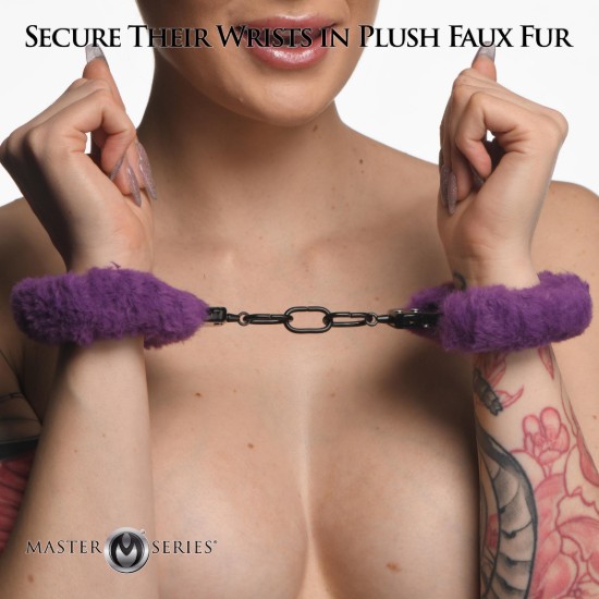 Picture of Cuffed in Fur Furry Handcuffs - Purple