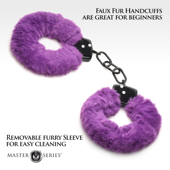Picture of Cuffed in Fur Furry Handcuffs - Purple