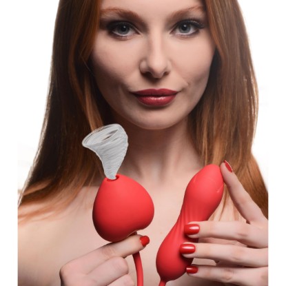 Picture of 10X Love on Me Suction Clit Stimulator and Vibrating Egg