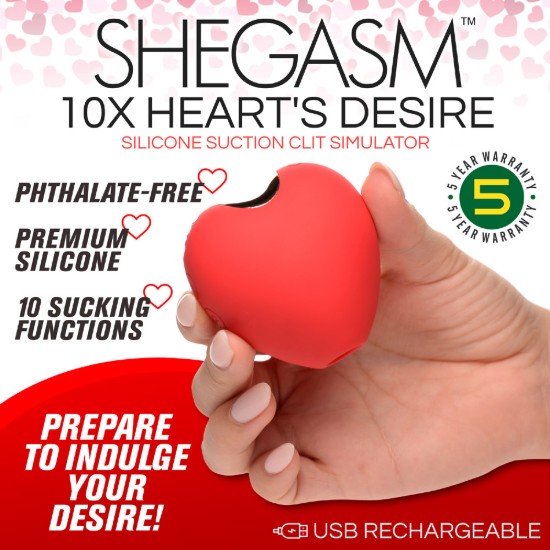 Picture of 10X Silicone Heart Suction Clit Stimulator