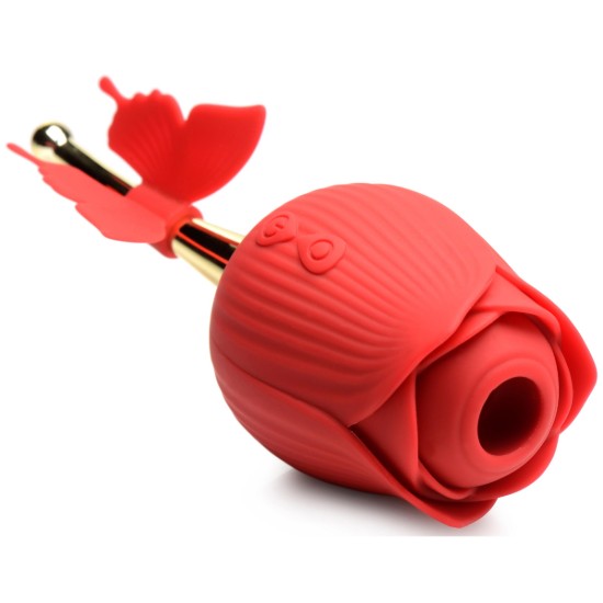 Picture of Bloomgasm Flutter Rose Clit Sucking Stimulator with Butterfly Teaser