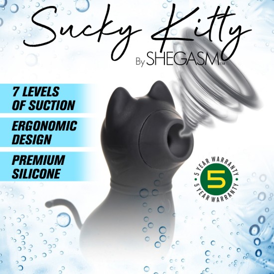 Picture of Sucky Kitty Silicone Clitoral Stimulator - Black