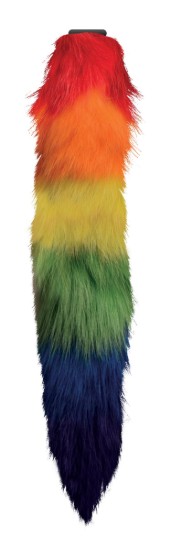 Picture of Small Anal Plug with Interchangeable Fox Tail - Rainbow