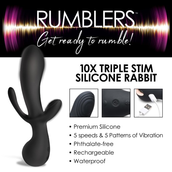 Picture of 10X Triple Stim Silicone Vibrator