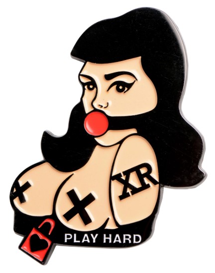 Picture of Bondage Pinup Girl Enamel Pin