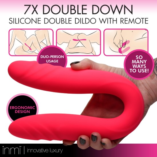 Picture of 7X Double Down Silicone Double Dildo with Remote